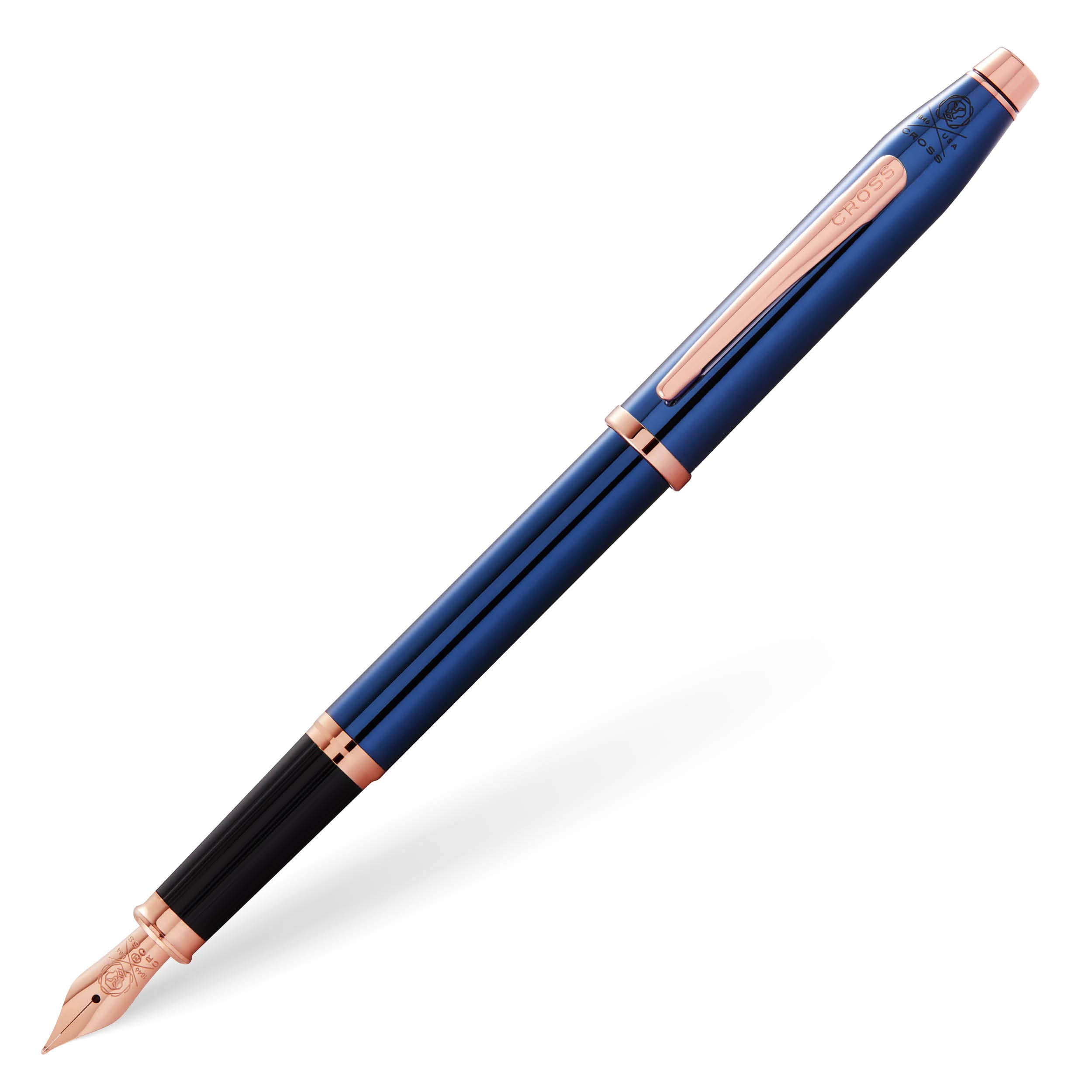 Cross Century® II Translucent Cobalt Blue Lacquer with Rose Gold