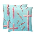 thumbnail image 1 of Cross Chair Pillow Covers Set with Velvet Material, Unique Patterns, 16x16, 18x18, 20x20 Inches, 2 Items Included for Throw Pillows, Pillow Inserts,for Various Occasions, 1 of 6