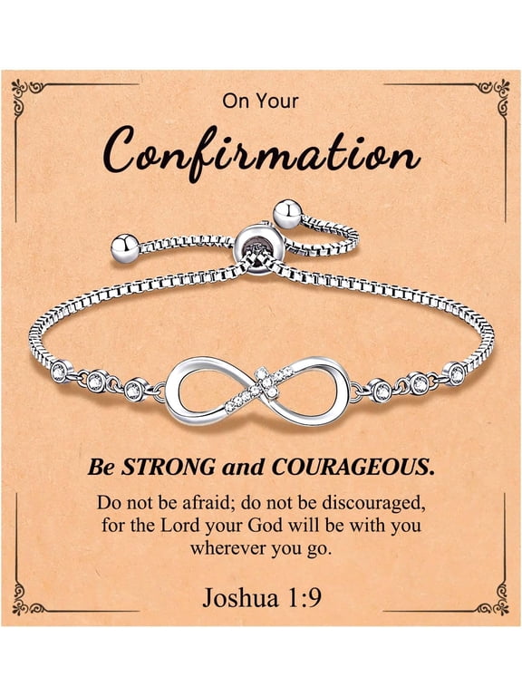 Cross Charm Bracelet Christian Easter Confirmation Baptism Graduation Gift for Women Girls