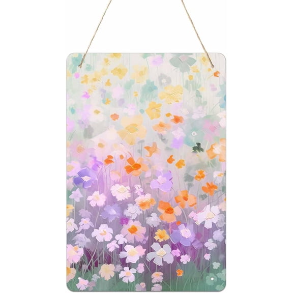 Metal Signs Daisy Flowers Sign Vintage Aluminum Tin Sign for Home Office Kitchen Bar Cafe Garden Wall Decor 12x8 Inch