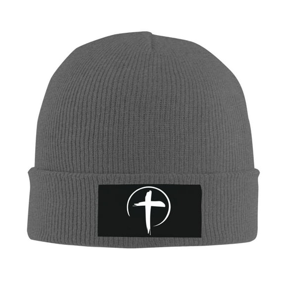 Cross Christian Logo Men Women Knitted Hat Adult Knit Beanie For Fall Winter Knit Hat Cap