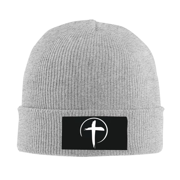 Cross Christian Logo Men Women Knitted Hat Adult Knit Beanie For Fall Winter Knit Hat Cap