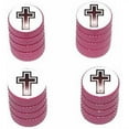 thumbnail image 1 of Cross Christian Religion Religious Tire Rim Wheel Aluminum Valve Stem Caps, Multiple Colors, 1 of 1