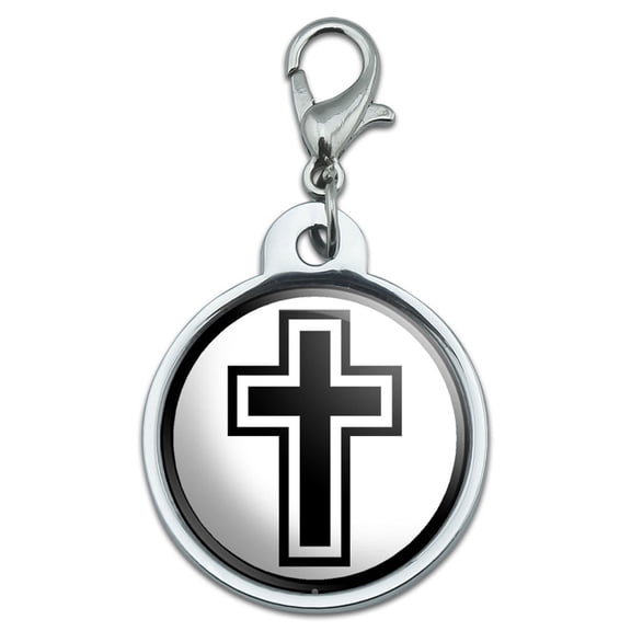 Cross - Christian Religious Small Metal ID Pet Dog Tag