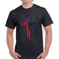 thumbnail image 1 of Cross Christian Shirt - USA Flag Patriotic Graphic Tees for Men, 1 of 2