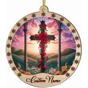Cross Christmas Ornament - Jocidea Cross Ornament - Cross Hanging Decorations - Cross Christmas Tree Ornament - Cross Suncatcher - Cross Gifts - Cross Christmas Decor mxglIt Cross