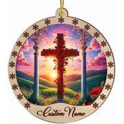 Cross Christmas Ornament - JocideaS Cross Ornament - Cross Hanging Decorations - Cross Christmas Tree Ornament - Cross Suncatcher - Cross Gifts - Cross Christmas Decor JDdFXX Cross