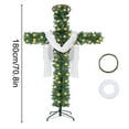 thumbnail image 1 of Cross Christmas Tree, Christmas Cross Tree, Faux Pre-Lit Christmas Tree Cross, Cross Shaped Christmas Tree, Foldable Cross Christmas Tree, Exquisite Christmas Decorations (71 in), 1 of 7