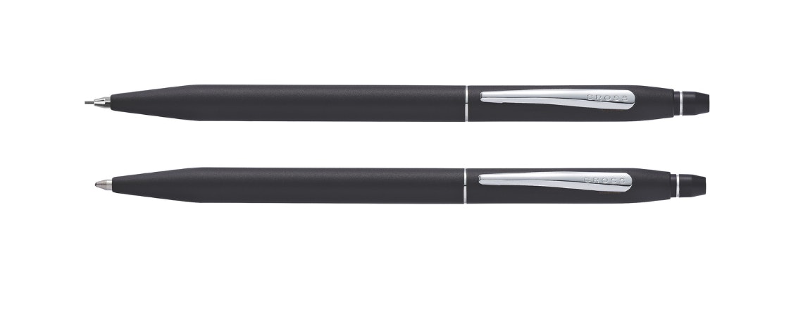 Cross Click™ Classic Black with Chrome Appointments Ballpoint Pen and 0.5mm Pencil Set