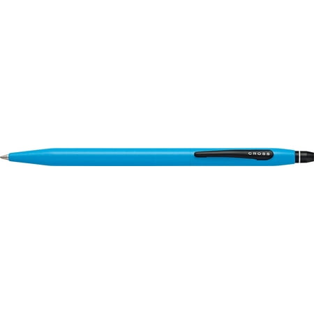 Cross Click Retractable Rollerball Pen, Black Ink, Bright Blue Barrel, Medium