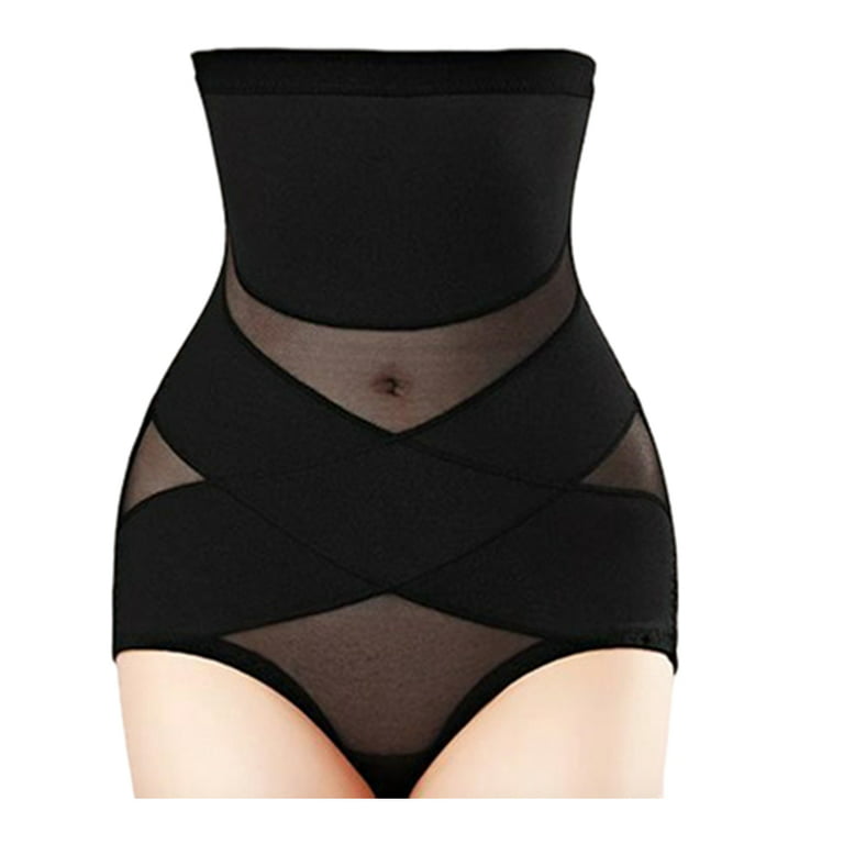 Women High Waisted Cross Compression Abs Shaping Pants Slimming Body Shaper