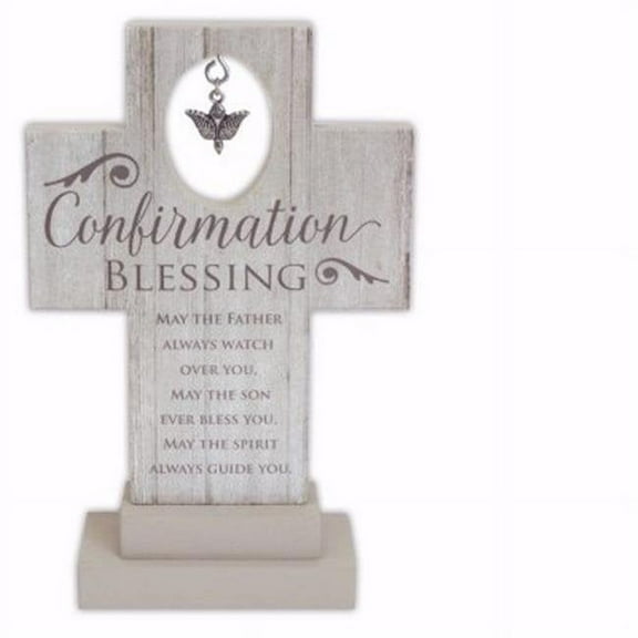 Cross-Confirmation Blessing W/Metal Dove Charm-Standing (6 )