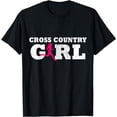 thumbnail image 1 of Cross Country Girl Runner Silhouette Sport Gift T-Shirt, 1 of 5