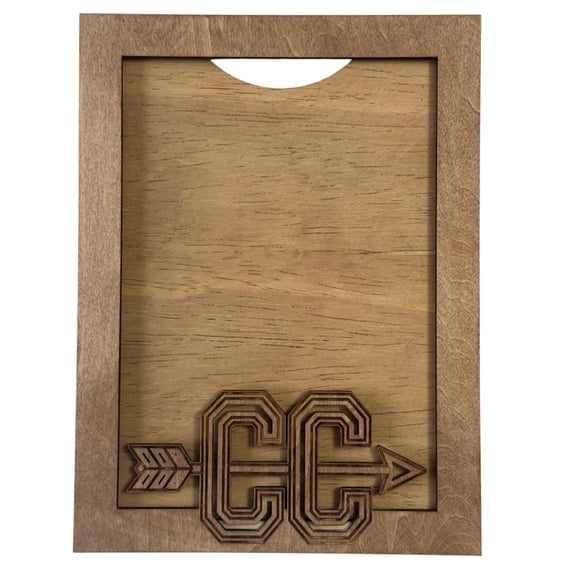 Cross Country Picture Frame 5x7 Photo | Laser Engraved Wooden Cross Country Frame with Acrylic Cover, Easel Stand & Wall Mount | Gift for Runners, Coaches & Teams