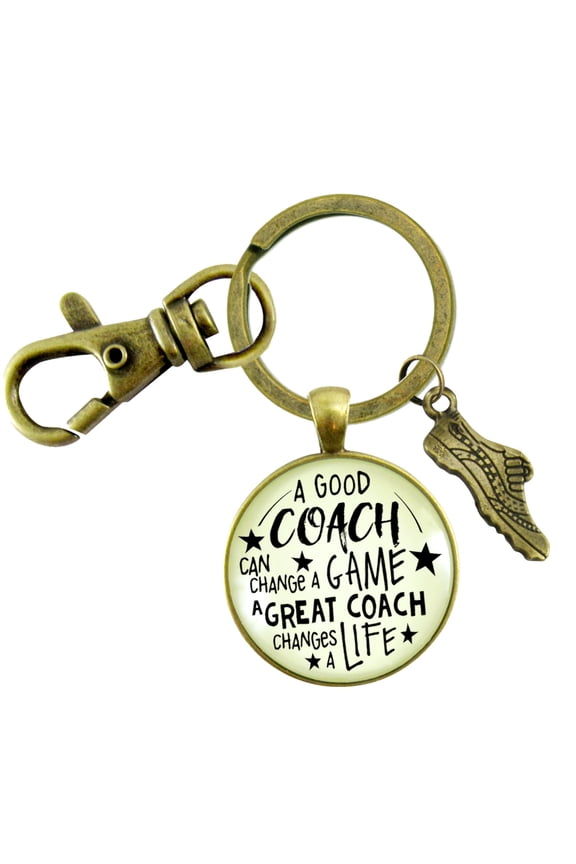 Cross Country Run Coaching Gutsy Goodness Medium Bronze Adult Keychain Great Coach Gift