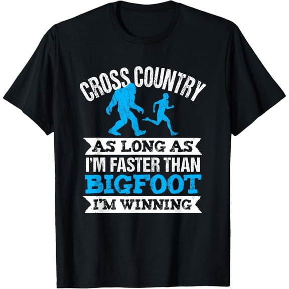 Cross Country Runner Bigfoot Tshirt Funny XC Running Gift