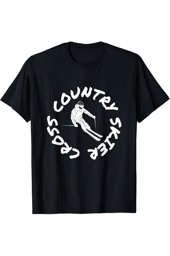 Cross Country Skier Awesome Winter Sport Snow Tee T-Shirt Unisex Full Size S-5XL