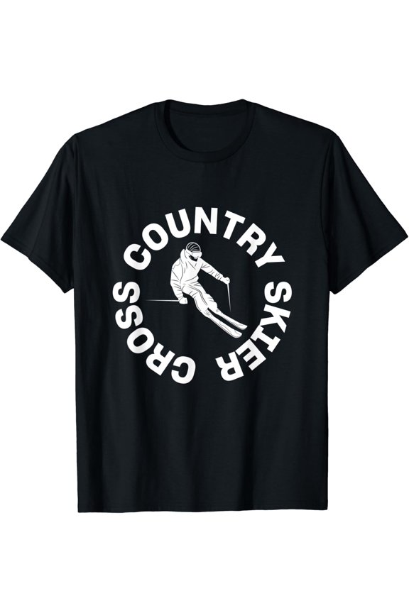 Cross Country Skier Awesome Winter Sport Snow Tee T-Shirt Unisex Full Size S-5XL