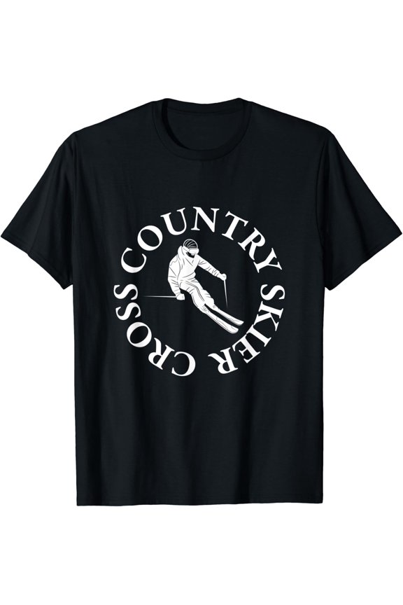 Cross Country Skier Awesome Winter Sport Snow Tee T-Shirt Unisex Full Size S-5XL