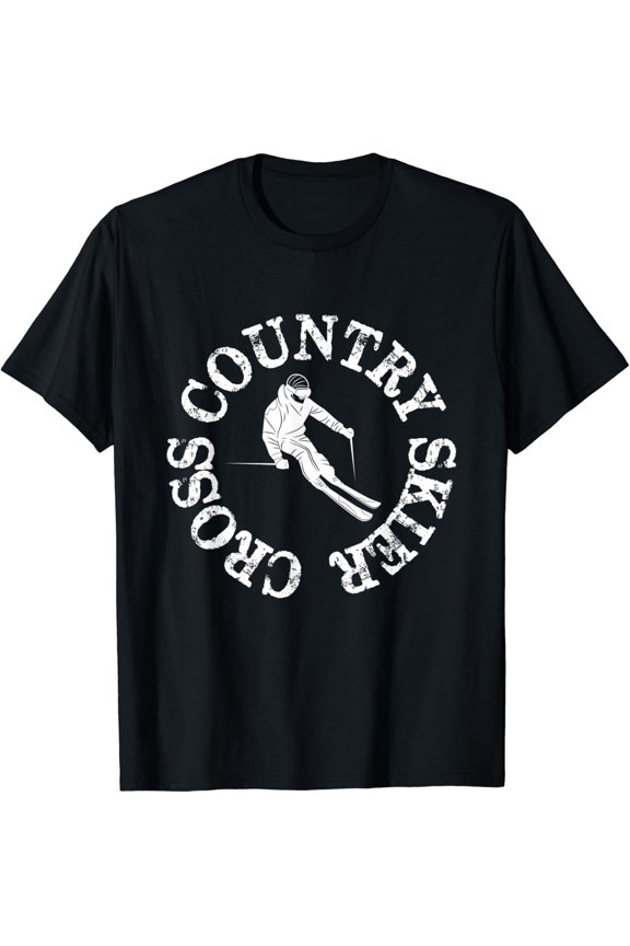 Cross Country Skier Awesome Winter Sport Snow Tee T-Shirt Unisex Full Size S-5XL