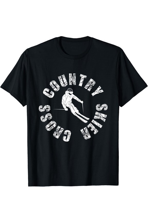 Cross Country Skier Awesome Winter Sport Snow Tee T-Shirt Unisex Full Size S-5XL