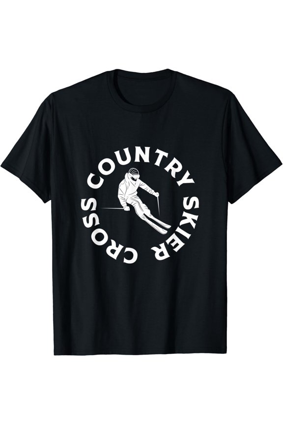 Cross Country Skier Awesome Winter Sport Snow Tee T-Shirt Unisex Full Size S-5XL