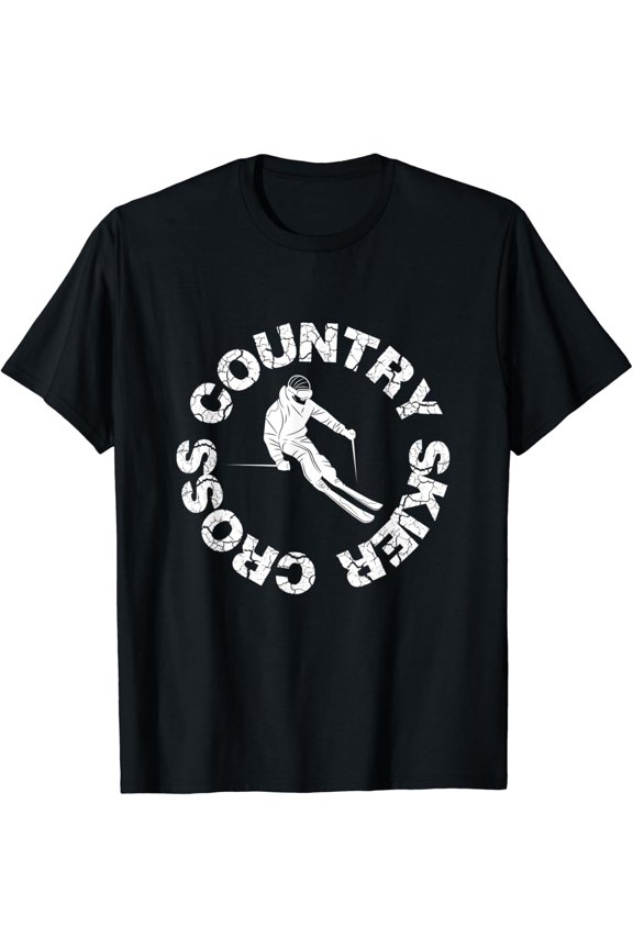 Cross Country Skier Awesome Winter Sport Snow Tee T-Shirt Unisex Full Size S-5XL