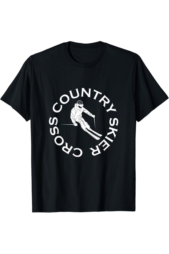 Cross Country Skier Awesome Winter Sport Snow Tee T-Shirt Unisex Full Size S-5XL