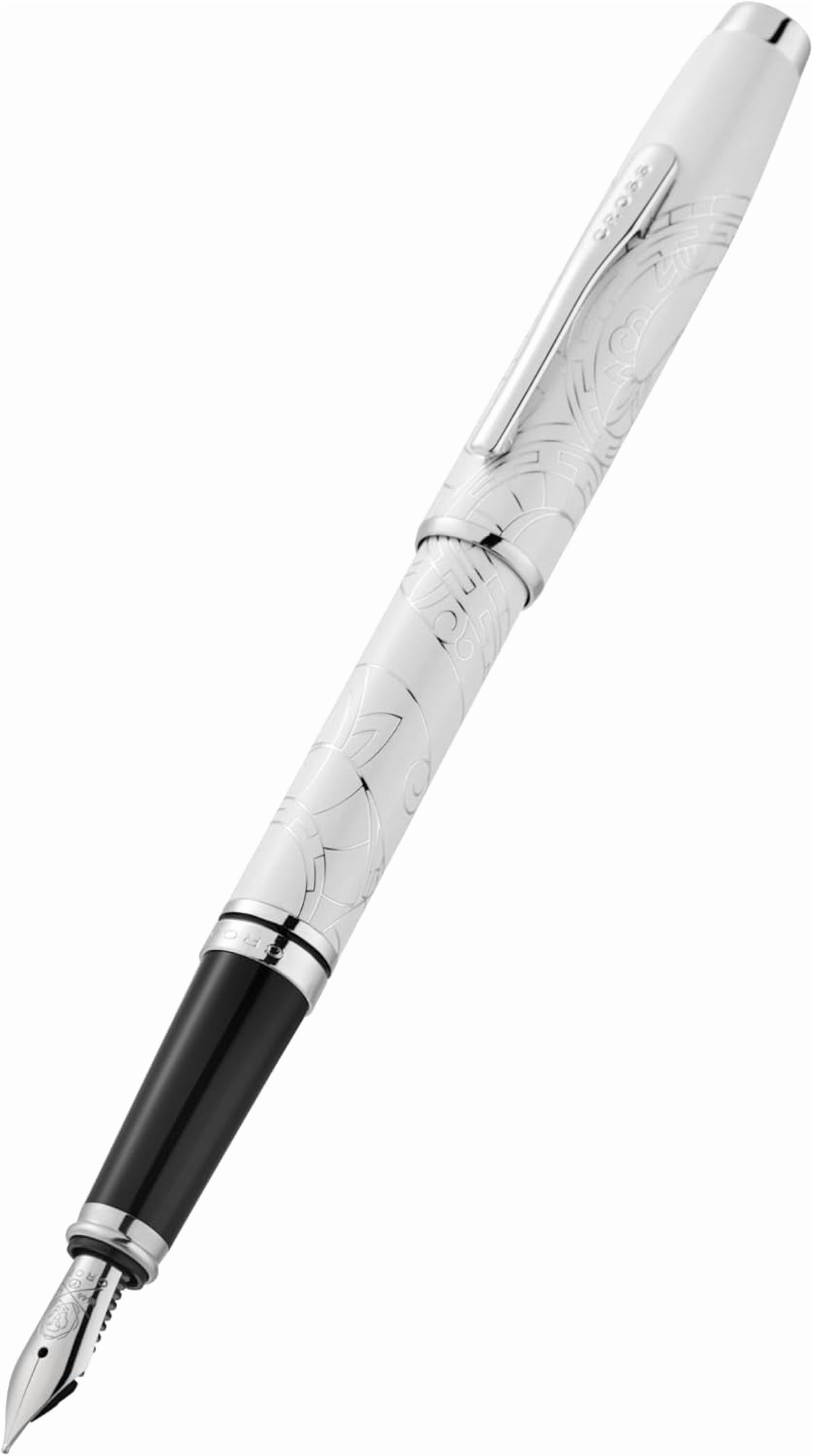 Cross Coventry Zodiac Year of the Snake Pearl White Lacquer with Polished Chrome Appointments Medium/Fine? Nib Fountain Pen