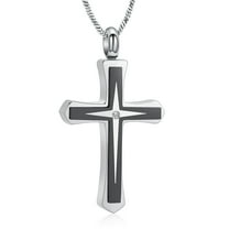 Cross Cremation Jewelry for Ashes Crystal Cross Urn Necklace for Ashes Women Men Cherish Memories Jewelry to Keep Someone Near to You