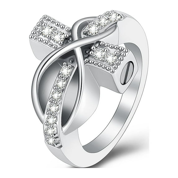 Cross Cremation Jewelry for Ashes Holder Urn Ring for Ashes of Loved One