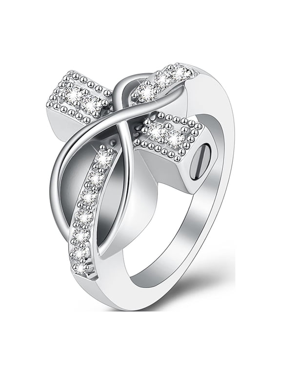 Cross Cremation Jewelry for Ashes Holder Urn Ring for Ashes of Loved One