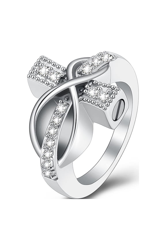 Cross Cremation Jewelry for Ashes Holder Urn Ring for Ashes of Loved One