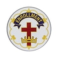 thumbnail image 1 of Cross & Crown Sunday School Enrollment Button Pins Pack of 24, 1 of 1