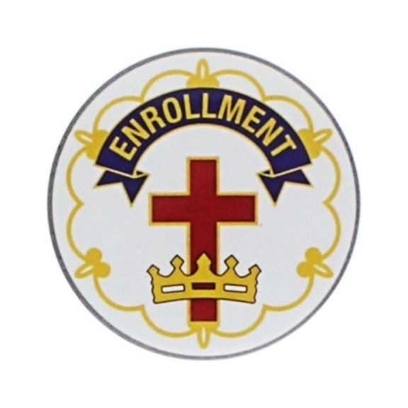 Cross & Crown Sunday School Enrollment Button Pins Pack of 24