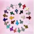 thumbnail image 1 of Cross Crystal Stone Mini Natural Crystal, 20 Pack Wall Crosses Holiday Gifts for Holiday Easter Parties Festive Decor, 1 of 6