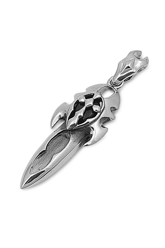 Cross Dagger Pendant Stainles Steel