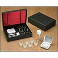 thumbnail image 1 of Cross Detail Faux Leather Box 6 Cup Portable Travel Communion Set Minister Gift, 1 of 1