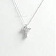 thumbnail image 1 of Minimalist Cross Diamond Pendant Necklace for Women, 14K White Gold Plated, Elegant Religious Jewelry, Dainty Christian Necklace, Gift for Her, 1 of 2