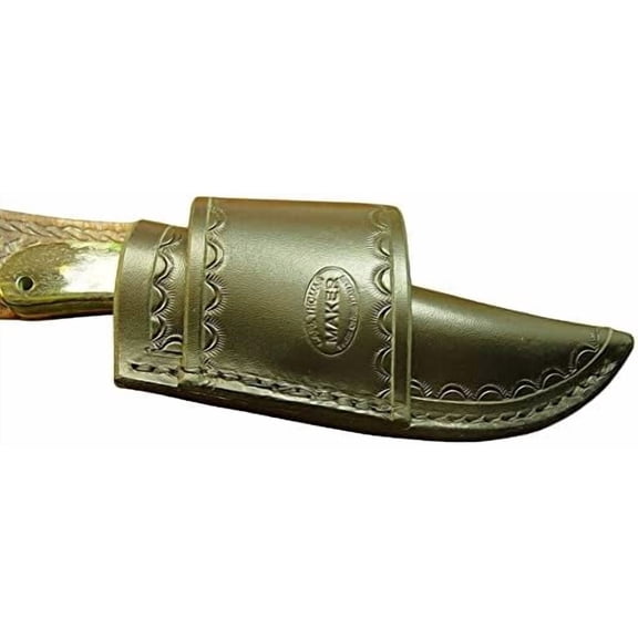 Cross Draw Premium Leather Knife Sheath for Buck 113, 6.4" Fixed Blade Knife Holder, Dyed Black$$Tools & Hardware Other