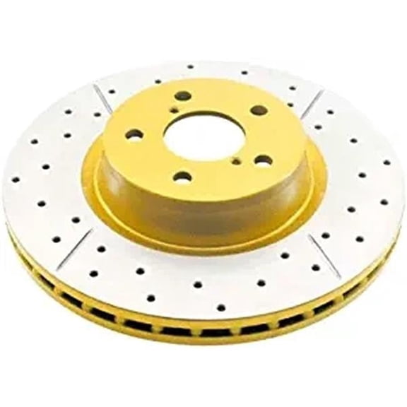 Cross Drilled Slotted Uni Directional Disc Brake Rotor, Natural