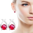 thumbnail image 1 of Cross Earrings for Men Women Hypoallergenic Stud Earrings White Cubic Zirconia Cz Dangle Earrings Mother's Day Gifts, 1 of 8