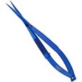 thumbnail image 1 of Cross Edge Spring Scissors 5 Inch straight Stainless Steel Precision Eyebrow & Eyelash Shaping & Trimming Scissor, Snips Squeeze, Embroidery & Knitting Micro Tip Craft (Blue), 1 of 18