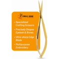 thumbnail image 1 of Cross Edge Spring Scissors 5 Inch straight Stainless Steel Precision Eyebrow & Eyelash Shaping & Trimming Scissor, Snips Squeeze, Embroidery, Knitting Micro Tip Craft Scissors (Gold), 1 of 9