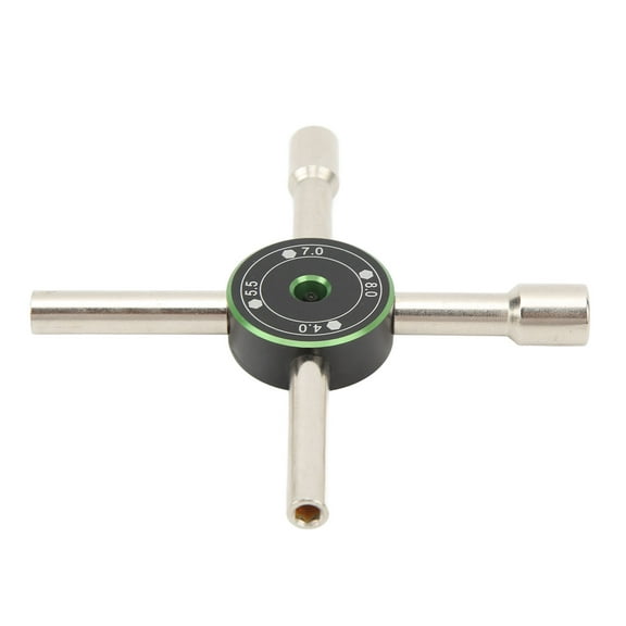 Cross Electric Control Cabinet Key 4 Way Universal Wrench Elevator Door Water Meter Valve RC Maintenance 4 5.5 7 8mm Green