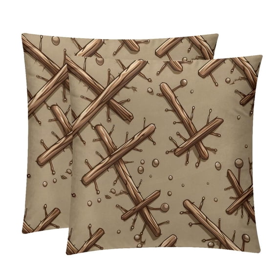 Cross Elegant Velvet Decorative Bed Pillow Covers Throw Pillows Set with Unique Patterns for all Occasions - 16x16, 18x18, 20x20 inches - 2 Pack Pillow Inserts Included