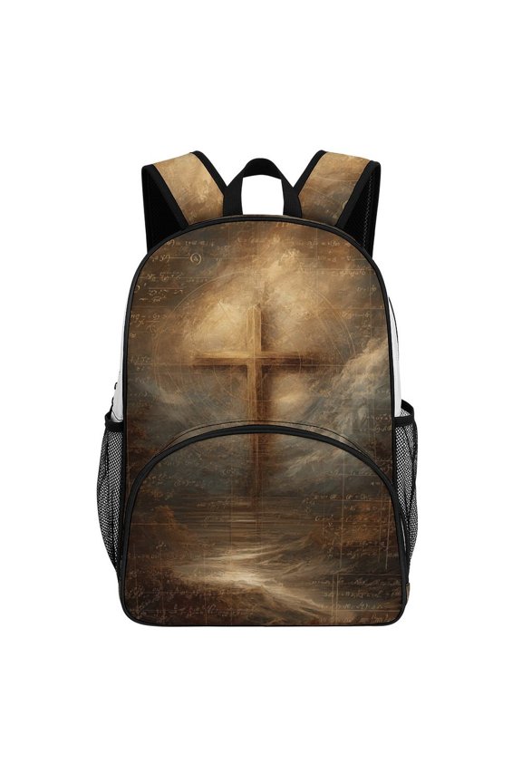 Cross Faith Science Artistic Vision Teenage Backpack Middle Students Bookbag Outdoor Daypack