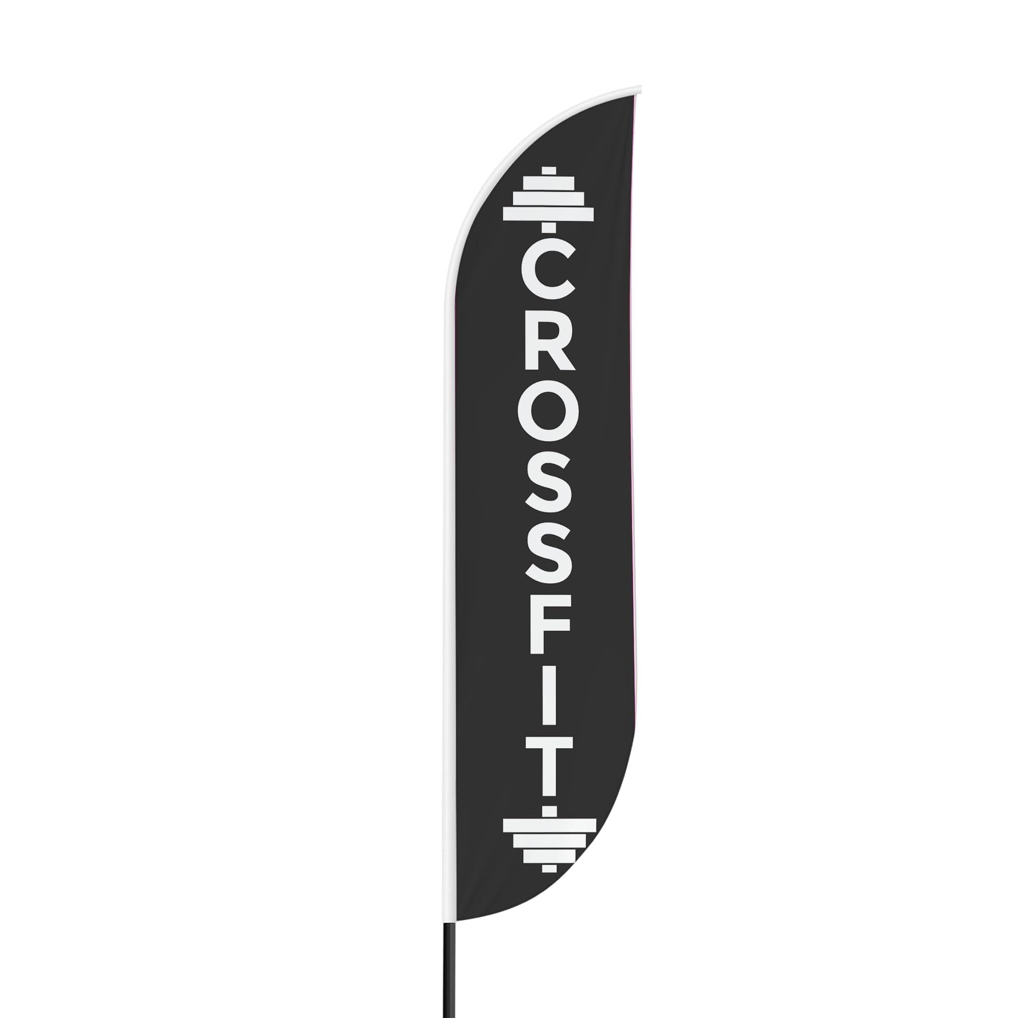 Cross Fit Sign feather flag for Outdoor by Mavis Printing | 11.5 FEET Long Polyester Outdoor Banner Flag for Easy Hang | HD Print Swooper I Flag Only to Advertise Cross Fit| Made in USA I Flag Only
