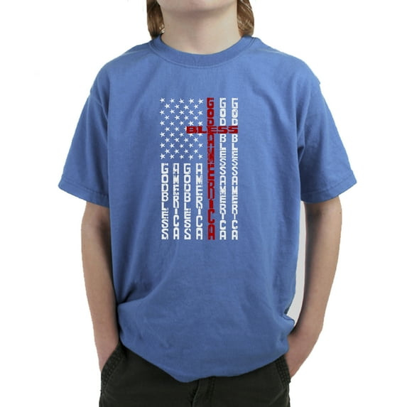 Cross Flag - Boy's Word Art T-Shirt