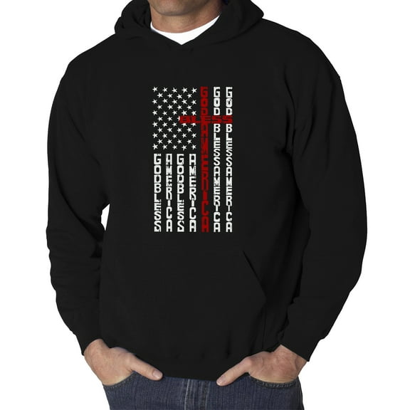 Cross Flag - Men's Word Art Hooded Sweatshirt